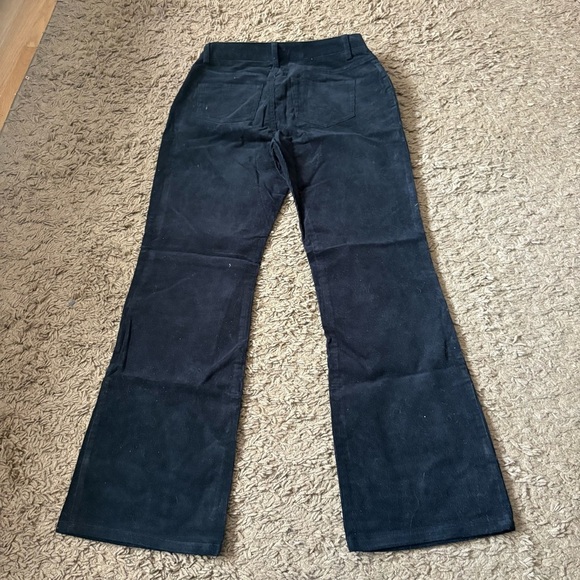 Lands End Dark Blue Corduroy Flare Pants Sz 6 Black Vintage - Picture 4 of 4